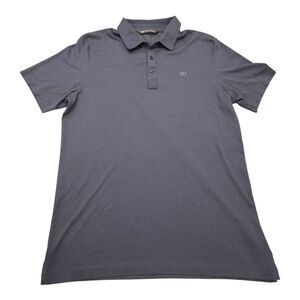 Travis Matthew Pima Blend Short Sleeve Golf Polo Shirt Men's Sz Large Navy Blue